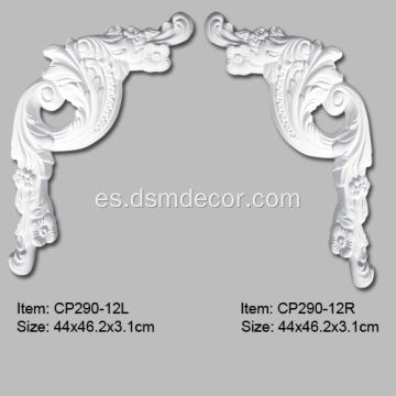 Esquinas de corona decorativas para molduras de paneles